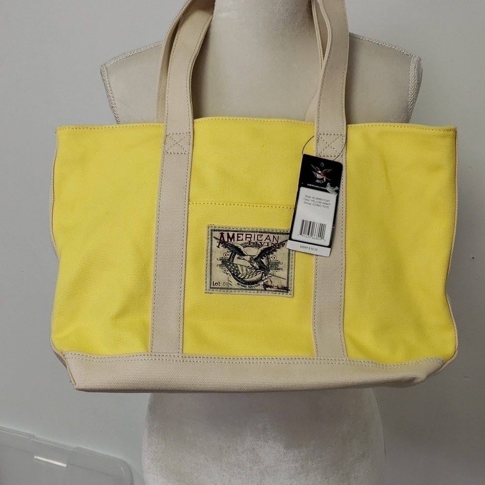 American Living Iconic Tote & Makeup Bag Y&N  NWT